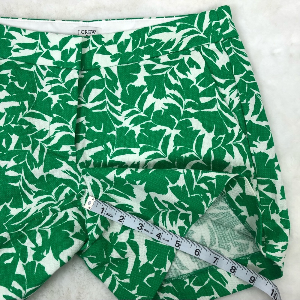 J. Crew Cotton shorts green and white Preppy, summer, classic size 4  Floral - Picture 11 of 16